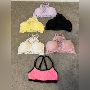 Victoria Secret Lace Push Up / Sport Bras Size Large Bundles